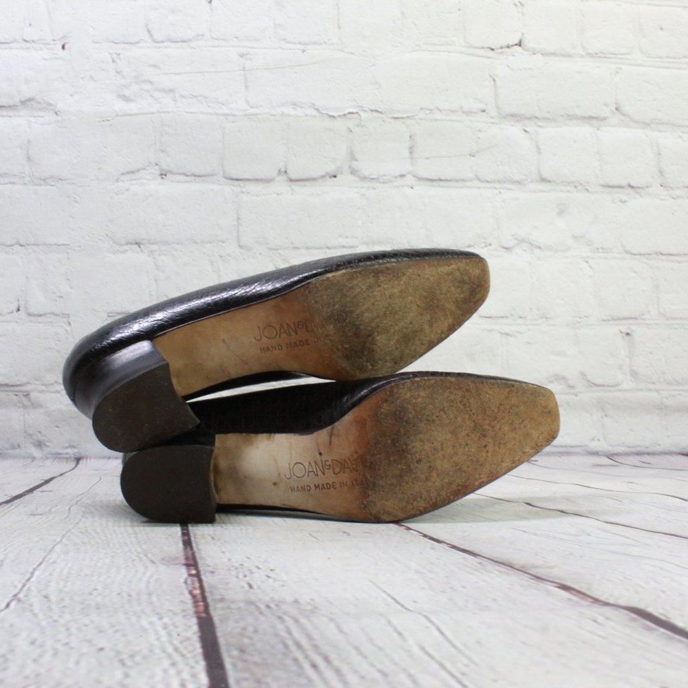 Joan & David Black Patent Leather Slip On Pumps Heel Shoes Size 6.5 B - Picture 9 of 9